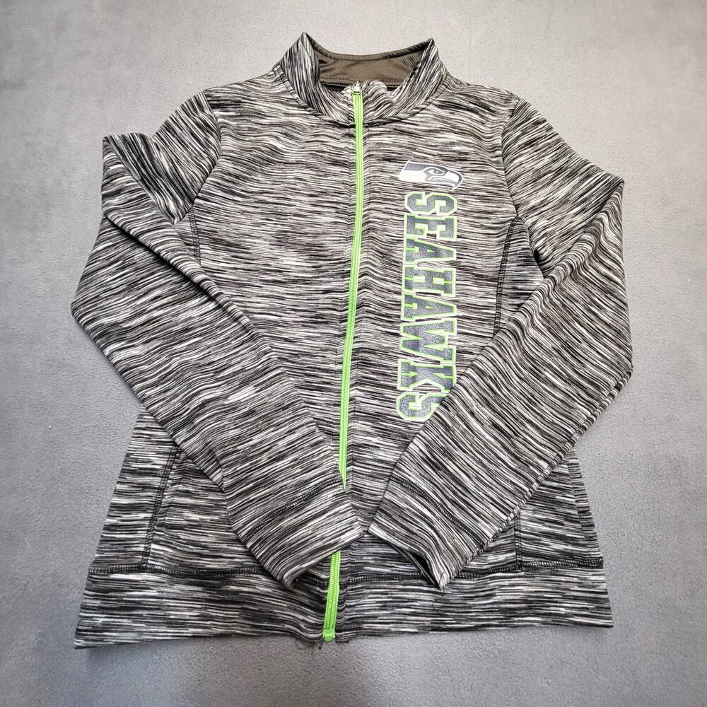 NFL Apparel Seattle Seahawks Jacket Girls L Full Zip Long Sleeve Football